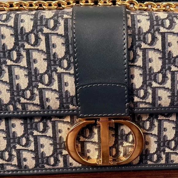 Women’s Navy and Gold Crossbody Bag - Picture 2 of 12